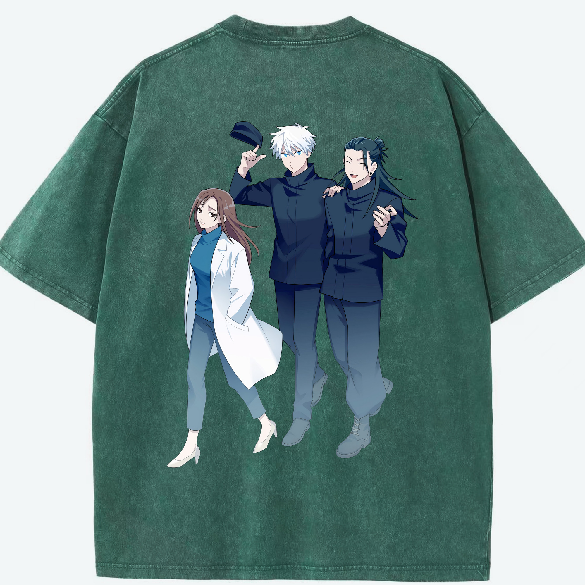 （画像用） 呪術廻戦 Jujutsu Kaisen 綿100% ヴィンテージ風 半袖Tシャツ（背面プリント）